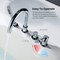 Kibi Circular Deck Mounted Bathtub Faucet with Hand Shower, Chrome KTF3101CH - alternate 9